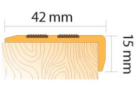 Антиковзаючий кутовий профіль Salag Cirrus ПВХ 0.91 м сірий 132002