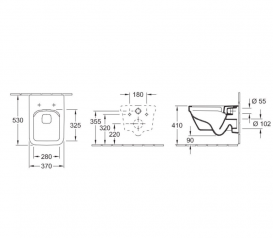 ARCHITECTURA DirectFlush Унитаз подвесной + ARCHITECTURA Крышка СУПЕРСЛИМ 5685R001+9M81S101