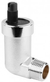 Автоматический воздухоотводчик Afriso угловой ½'' с клапаном Aquastop никелированный 7775300