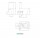 Бачок для підлогового унітазу Sanitana Glam з системою подвійного змиву білий GLTC4