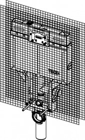 Бачок скрытого монтажа TECE TECEbox Octa для подвесного унитаза пластик 9370041