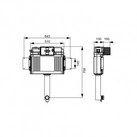 Бачок прихованого монтажу Tece TECEprofil для встановлення з підлоговим унітазом 9041308