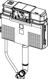 Бачок скрытого монтажа TECE Uni для установки с напольным унитазом пластик 9820101