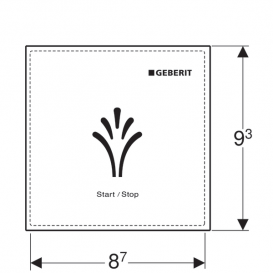Безконтактна настінна панель управління для Geberit AquaClean пластик білий 147.044.00.1
