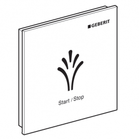 Безконтактна настінна панель управління для Geberit AquaClean пластик білий 147.044.00.1