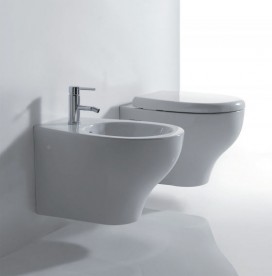 Биде Galassia Eden подвесное с отверстием под смеситель с переливом белый 7216