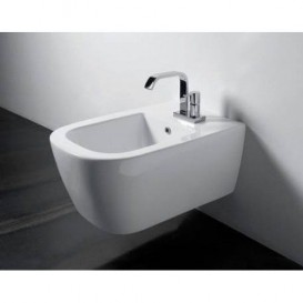 Біде Galassia Meg11 підвісне з отвором під змішувач з переливом білий 5412