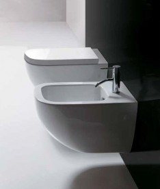 Биде Galassia Wall-Hung подвесное с отверстием под смеситель с переливом белый 6112