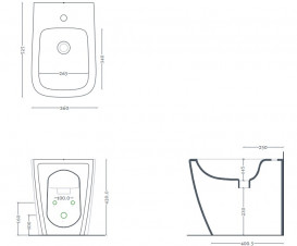 Біде для підлоги ArtCeram A16 36х52,5 см кераміка синій ASB002 16;00