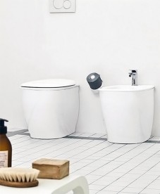 Биде напольное ArtCeram Azuley 37х52,5 см белый матовый AZB002 05;00