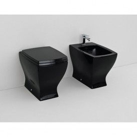 Біде підлогове Artceram JAZZ 36х54 см санфарфор чорний глянсовий JZB002 03; 00