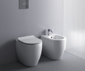 Биде напольное Axa Glomp 36,5х51 см керамика белый глянцевый 0202201