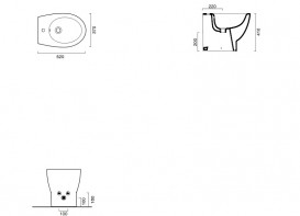 Біде підлогове Catalano Italy 37х52 см кераміка білий глянцевий 1BIECOIT00