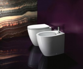 Биде напольное Catalano Velis безободковое с одним отверстием керамика белый 1BI57N00