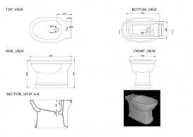 Біде підлогове Devit Sheffield 36.5х60 см санфаянс білий 2010133