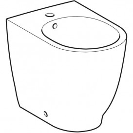 Биде напольное Geberit Acanto приставное к стене закрытая форма санфарфор белый 500.603.01.2