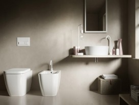 Біде підлогове Hatria Bianca 36х52 см санфарфор білий Y1V901