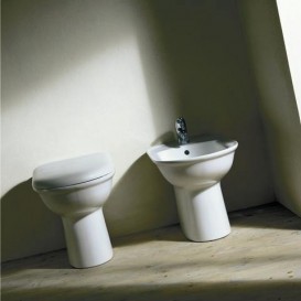 Биде напольное Hatria Marilyn 37,5х58 см санфарфор белый Y0QG