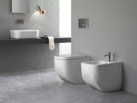 Биде напольное Hatria Next 36х56 см санфарфор белый Y3AU01