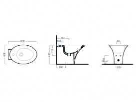 Биде напольное Hatria Sculture 40x60 см белый YR4201