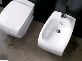 Біде підлогове Hidra Hi-Line 38х54,5 см санфаянс білий глянцевий HI14 001 bianco lucido