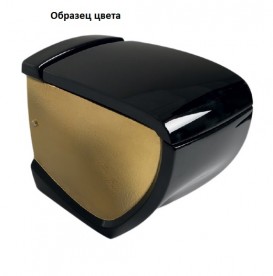 Биде напольное Hidra Hi-Line 38х54,5 см санфаянс черный/золото HI14 020 nero/oro