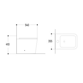 Биде напольное Insana Bidet 35,5х54 см керамика белый А0055527