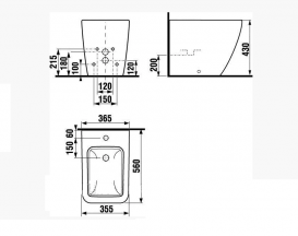 Біде підлогове Jika Pure perla санфарфор білий H8324231003021