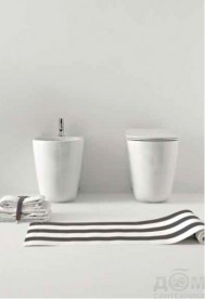 Биде напольное Kerasan Nolita с крепежом WB5N белое 532001