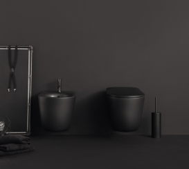 Биде напольное Kerasan Nolita с крепежом WB5N черное матовое 532031