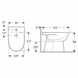 Биде напольное Kolo коллекция Nova Pro  M35000000