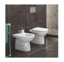 Биде напольное приставное Geberit Selnova 35х53 см фарфор белый 500.289.01.1