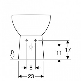 Біде підлогове приставне Geberit Selnova Square 35х53 см фарфор білий 500.483.01.1