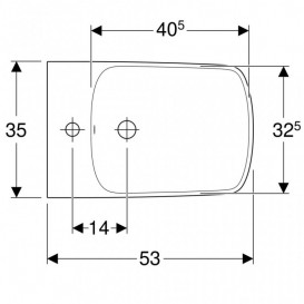 Біде підлогове приставне Geberit Selnova Square 35х53 см фарфор білий 500.483.01.1