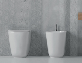 Біде підлогове приставне Kerasan Tribeca з кріпленням WB5N білий 512001