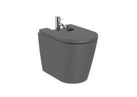 Биде напольное Roca Inspira 37х56 см сантехническая керамика оникс A357527640