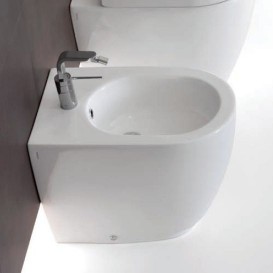 Биде напольное с одним отверстием Hatria Fusion 35.5х54 см белый Y0U601