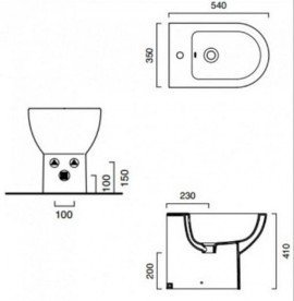 Біде підлогове Сatalano Sfera 35х54 см кераміка білий 1BISFN00