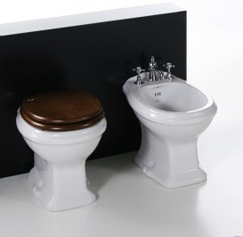 Биде напольное Simas Arcade 36х57 см фаянс белый AR 833