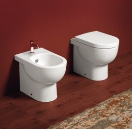 Биде напольное Simas E-Line 35х51 см фаянс белый EL 04