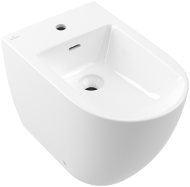 Биде напольное Villeroy & Boch Subway 3.0 37х60 см санитарная керамика CeramicPlus альпийский белый 447100R1