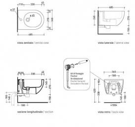 Биде подвесное Flaminia App AP219