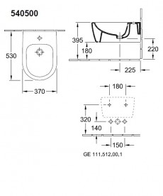 Биде подвесное Villeroy & Boch Avento 54050001