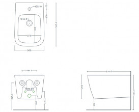 Биде подвесное ArtCeram A16 36х52,5 см керамика сине-зеленый ASB001 42;00