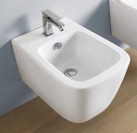 Биде подвесное ArtCeram A16 Mini 36х45,5 см санфарфор белый ASB003 01;00