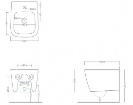 Біде підвісне ArtCeram A16 Mini 36х45 см кераміка чорний матовий ASB003 17;00