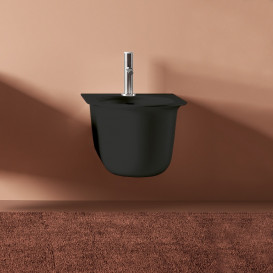 Биде подвесное ArtCeram Chic 38х53,5 см керамика черный матовый CHB001 17;00