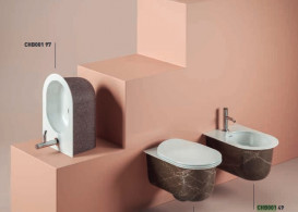 Биде подвесное ArtCeram Chic 38х53,5 см керамика fard CHB001 97;00