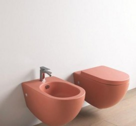 Біде підвісне ArtCeram File 2.0 36х52 см санфарфор червоний корал FLB001 14; 00