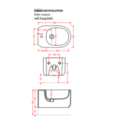 Біде підвісне ArtCeram Gio Evolution 36,5х55 см білий глянсовий GIB001 01; 00